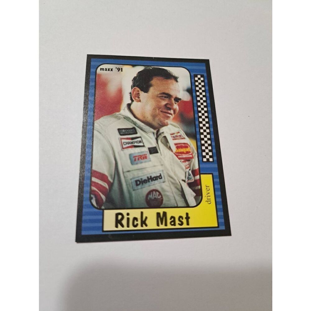 Vintage 1991 Maxx Rick Mast #1 Race Car Trading Card